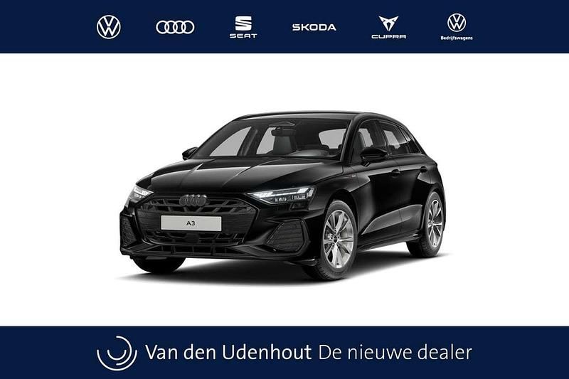 Zwart Nieuw 2025 Audi A3 Sportback e-tron Ambiente Sedan | € 47.960 (Eerlijke prijs) - Afbeelding 1/4