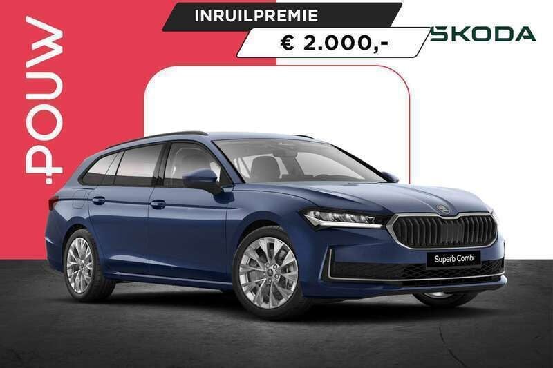 Blauw Nieuw 2025 Skoda Superb Business Line Stationwagen | € 49.250 (Super prijs) - Afbeelding 1/4