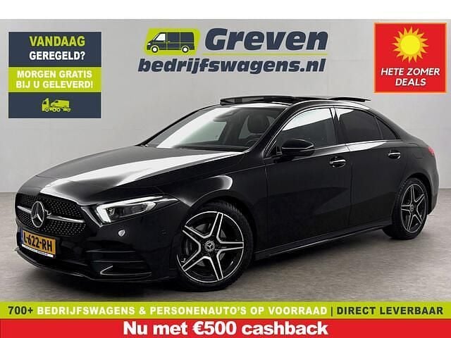Zwart Gebruikt 2021 Mercedes A180 AMG Sedan | € 25.800 (Eerlijke prijs) - Afbeelding 1/4