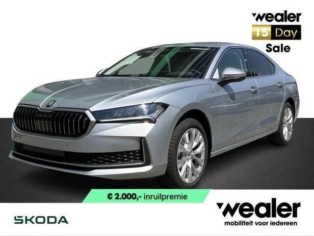 Zilver, metallic lak Gebruikt 2024 Skoda Superb First Edition Hatchback | € 42.840 - Afbeelding 1/4