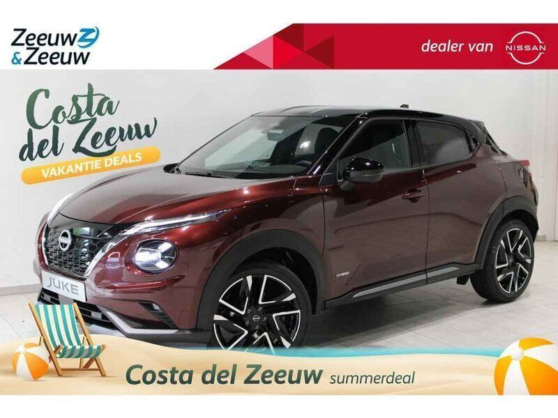 Burgundy red/zwart dak Nieuw 2024 Nissan Juke SUV | € 37.121 (Iets duurder) - Afbeelding 1/4