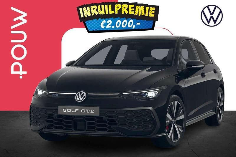 Zwart Nieuw 2025 VW Golf VIII GTE Hatchback | € 57.650 (Duur) - Afbeelding 1/4