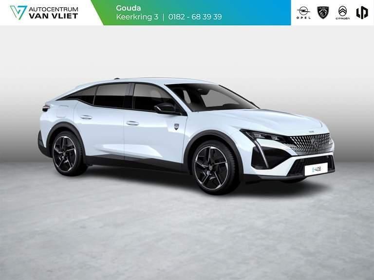 Blanc okenite (wit metallic) Nieuw 2025 Peugeot e-408 SUV | € 48.405 - Afbeelding 1/3