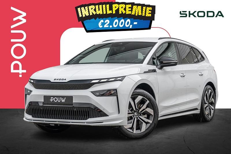 Wit Nieuw 2025 Skoda Enyaq iV SportLine SUV | € 53.250 (Goede deal) - Afbeelding 1/4
