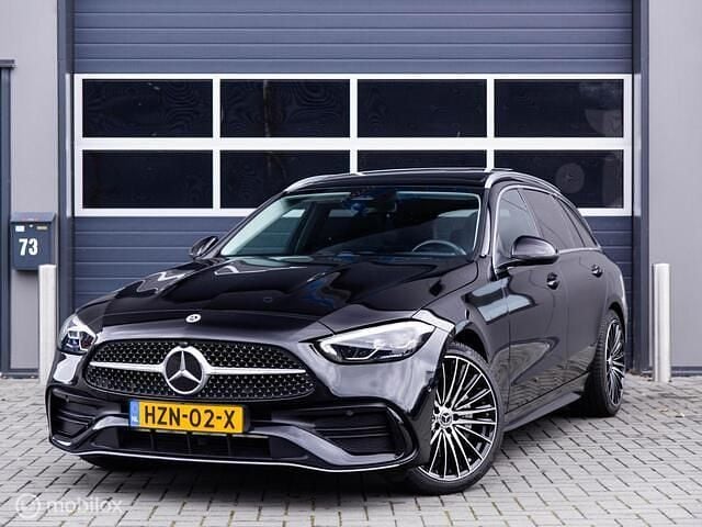 Occasion Mercedes C220 AMG line 199 PK (146 kW) 2022 Zwart Stationwagen