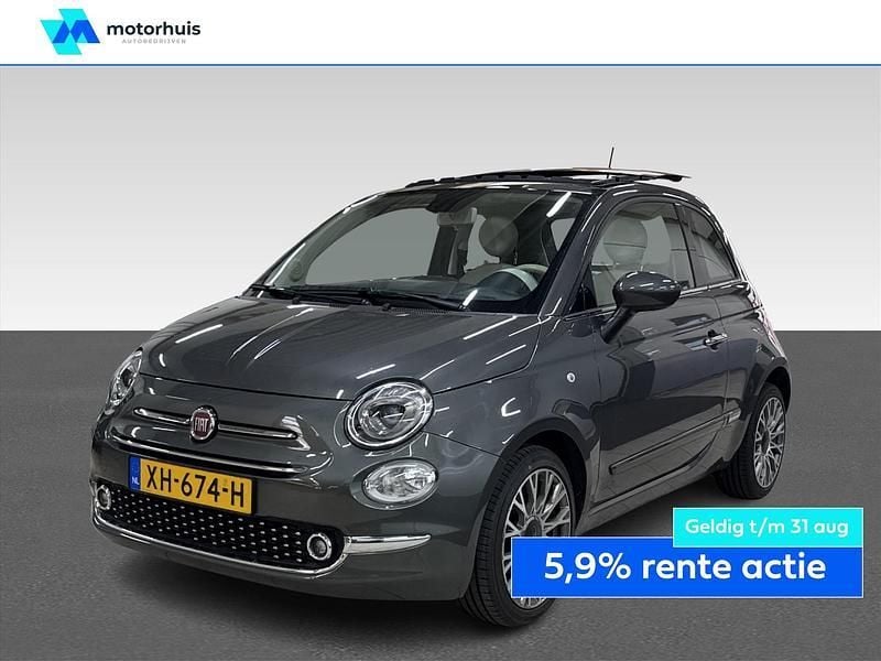 Grijs Gebruikt 2019 Fiat 500 Lounge Hatchback | € 11.740 (Eerlijke prijs) - Afbeelding 1/4