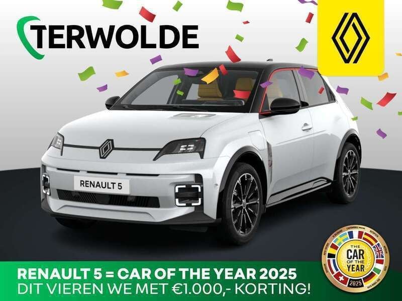 Wit Nieuw 2025 Renault R5 Iconic Hatchback | € 35.290 (Eerlijke prijs) - Afbeelding 1/4