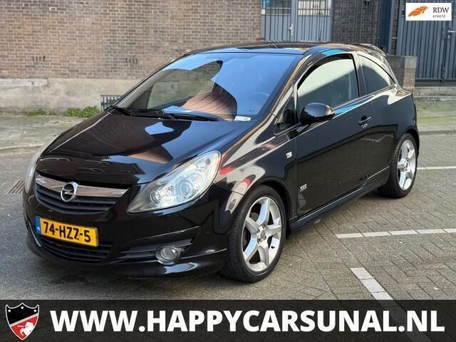 Zwart Gebruikt 2009 Opel Corsa Sport Hatchback | € 2.950 (Eerlijke prijs) - Afbeelding 1/4