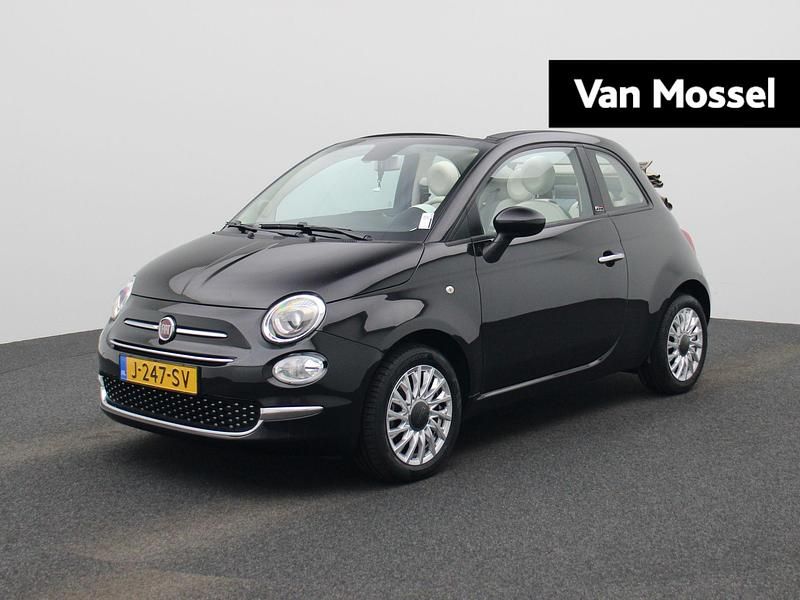 Zwart Gebruikt 2020 Fiat 500C Lounge Cabriolet | € 12.400 (Eerlijke prijs) - Afbeelding 1/4