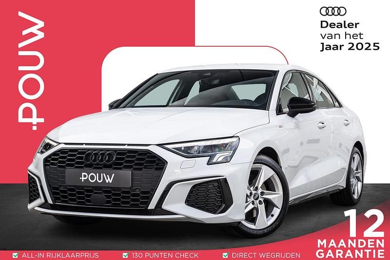 Wit Gebruikt 2021 Audi A3 S-Line Sedan | € 26.750 (Eerlijke prijs) - Afbeelding 1/4