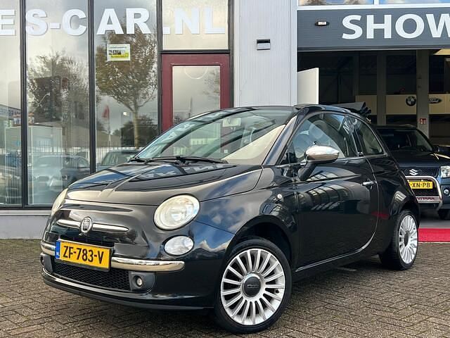 Zwart Gebruikt 2010 Fiat 500 Lounge Cabriolet | € 3.999 (Goede deal) - Afbeelding 1/4