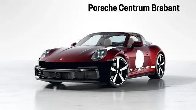 Rood (metallic) Occasion 2021 Porsche 911 Targa 4S Edition Cabriolet | € 239.750 - Afbeelding 1/4