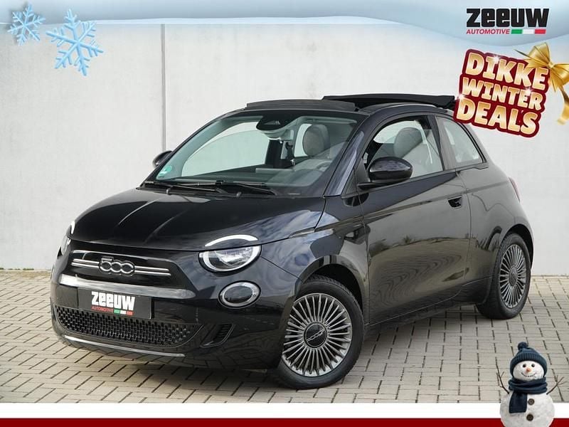Zwart Gebruikt 2022 Fiat 500e Icon Cabriolet | € 19.900 (Super prijs) - Afbeelding 1/4