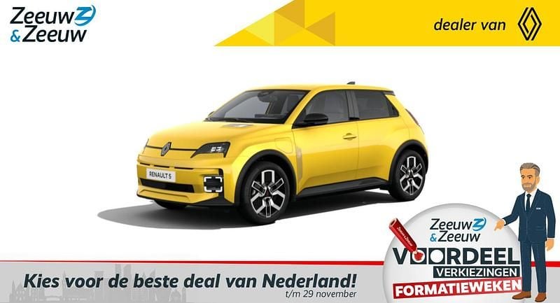 Geel Nieuw 2025 Renault R5 Komfort Hatchback | € 33.690 (Eerlijke prijs) - Afbeelding 1/4