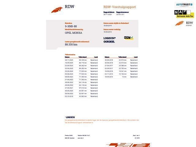 Wit Gebruikt 2014 Opel Mokka Cosmo SUV | € 12.950 (Eerlijke prijs) - Afbeelding 1/4