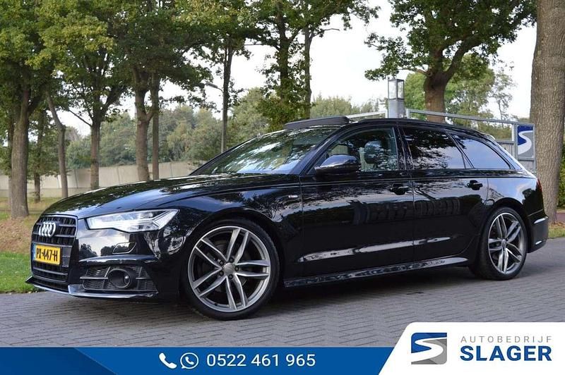Zwart Gebruikt 2017 Audi A6 S-Line Stationwagen | € 28.950 (Duur) - Afbeelding 1/4