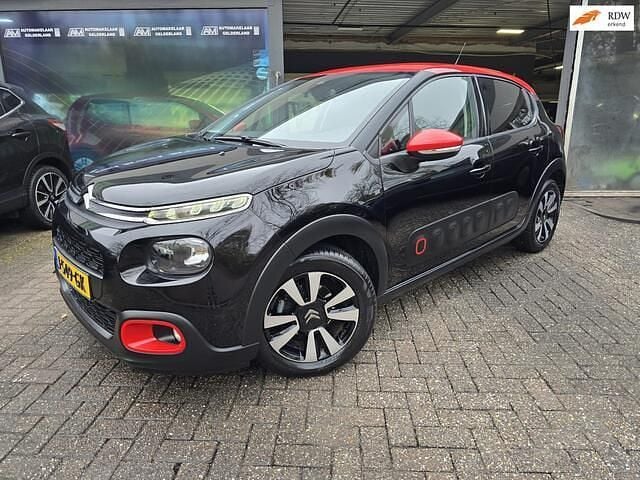 Zwart Gebruikt 2017 Citroën C3 PureTech Hatchback | € 8.999 (Goede deal) - Afbeelding 1/4