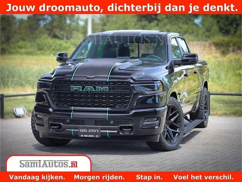 Zwart Nieuw 2024 Dodge Ram Limited Pickup | € 87.950 (Eerlijke prijs) - Afbeelding 1/4