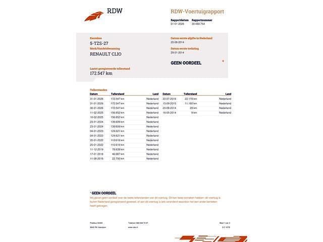 Grijs Occasion 2014 Renault Clio GrandTour Dynamique Stationwagen | € 5.950 (Eerlijke prijs) - Afbeelding 1/3