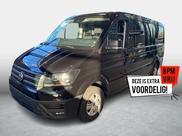 Zwart Nieuw 2024 VW Crafter Highline Van | € 42.800 - Afbeelding 1/4
