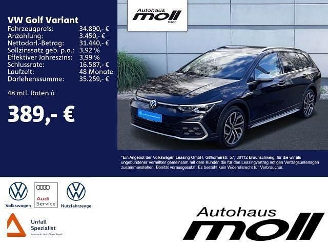 Zwart Gebruikt 2021 VW Golf Alltrack Stationwagen | € 36.653 - Afbeelding 1/4