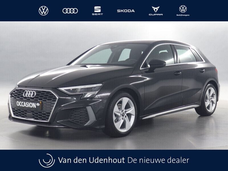 Zwart Gebruikt 2024 Audi A3 Sportback S-Line Hatchback | € 30.990 (Goede deal) - Afbeelding 1/4