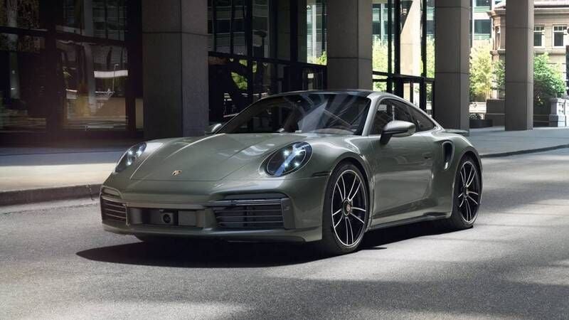 Aventuringroen metallic Gebruikt 2022 Porsche 911 Turbo S Coupé | € 249.900 (Goede deal) - Afbeelding 1/4