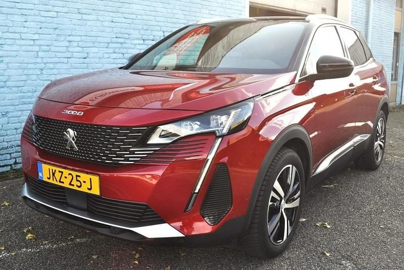 Rood Gebruikt 2021 Peugeot 3008 GT SUV | € 21.650 (Eerlijke prijs) - Afbeelding 1/4