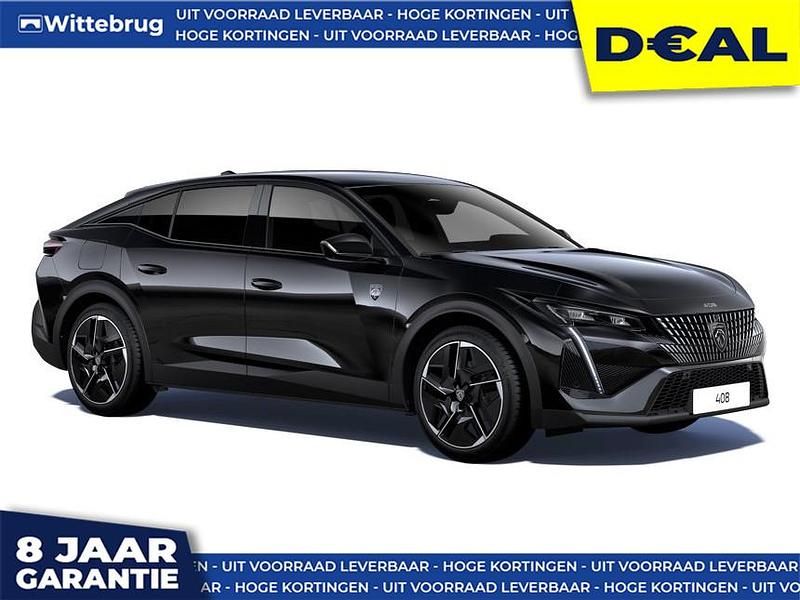 Zwart Nieuw 2025 Peugeot 408 GTi Sedan | € 36.888 (Goede deal) - Afbeelding 1/4
