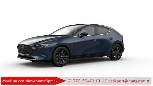 Blauw Nieuw 2026 Mazda 3 Exclusive-Line Hatchback | € 38.950 (Eerlijke prijs) - Afbeelding 1/2