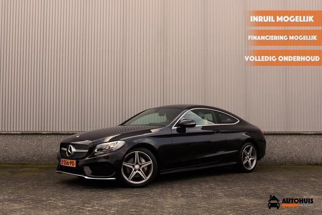 Zwart, metallic lak Gebruikt 2016 Mercedes C180 AMG line Coupé | € 19.900 (Eerlijke prijs) - Afbeelding 1/4