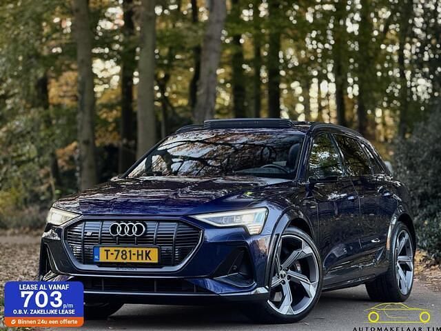Blauw (metallic) Gebruikt 2021 Audi e-tron S-Line SUV | € 43.900 (Eerlijke prijs) - Afbeelding 1/4