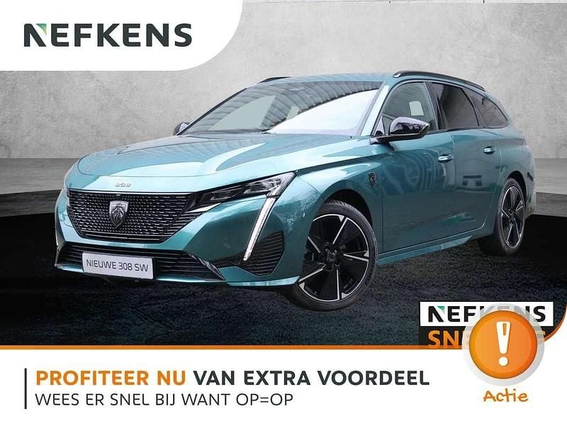 Blauw Nieuw 2025 Peugeot e-308 SW GT Stationwagen | € 39.925 (Eerlijke prijs) - Afbeelding 1/4