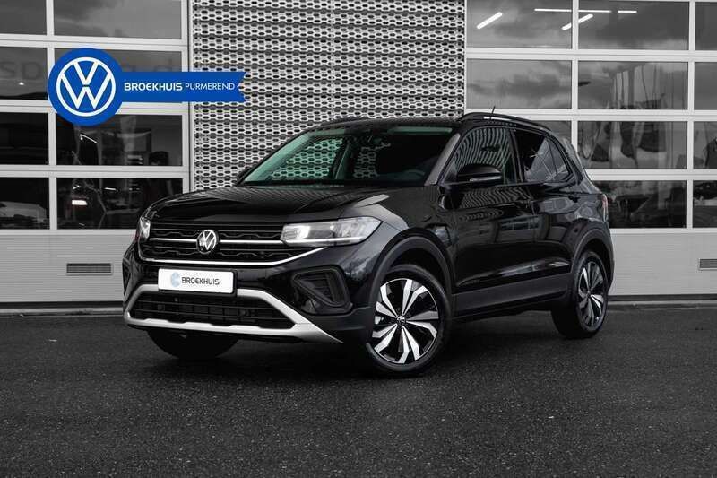Zwart Nieuw 2025 VW T-Cross Edition SUV | € 33.660 (Super prijs) - Afbeelding 1/4