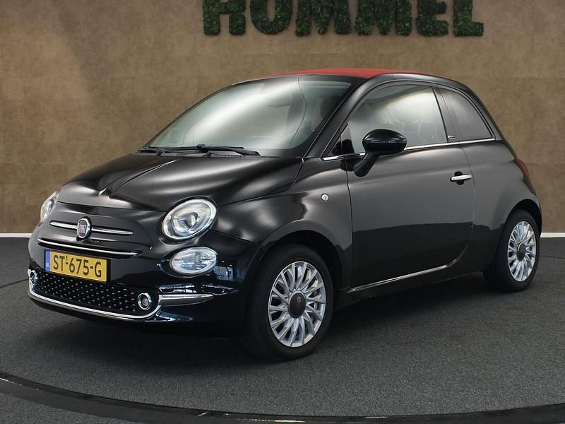 Zwart Occasion 2017 Fiat 500C Lounge Cabriolet | € 10.145 (Duur) - Afbeelding 1/4