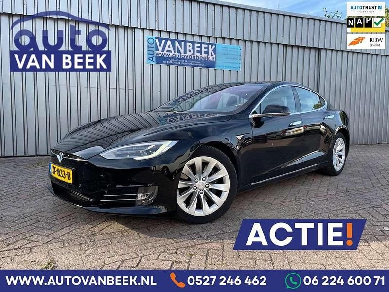 Zwart Gebruikt 2018 Tesla Model S Hatchback | € 24.950 (Eerlijke prijs) - Afbeelding 1/4
