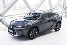 Sonic grey (donker grijs metallic) Gebruikt 2024 Lexus UX 300e Business Edition SUV | € 45.945 - Afbeelding 1/3