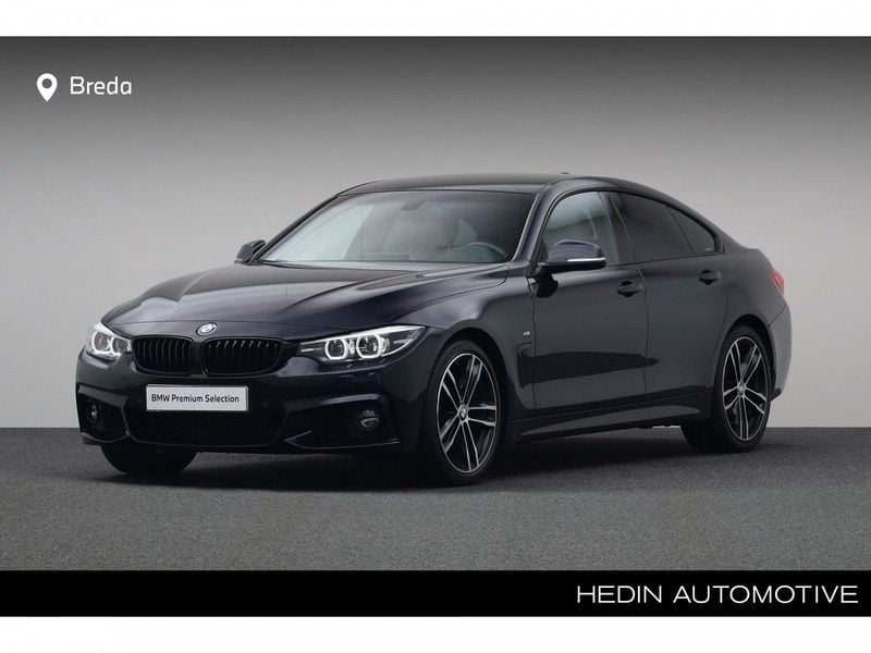 M carbonschwarz metallic (zwart metallic) Gebruikt 2021 BMW 418 Gran Coupé Comfort Edition Coupé | € 29.880 (Eerlijke prijs) - Afbeelding 1/4
