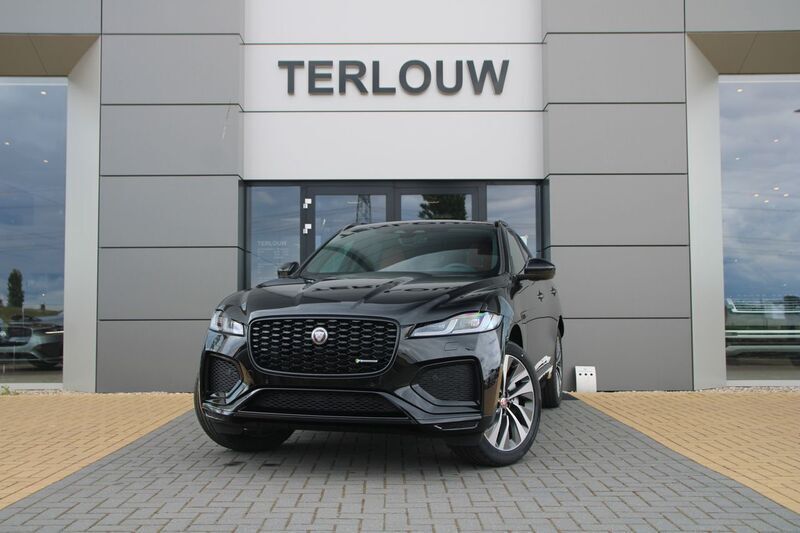 Santorini black (zwart metallic)bruin Gebruikt 2022 Jaguar F-Pace R-Dynamic SUV | € 72.495 - Afbeelding 1/3