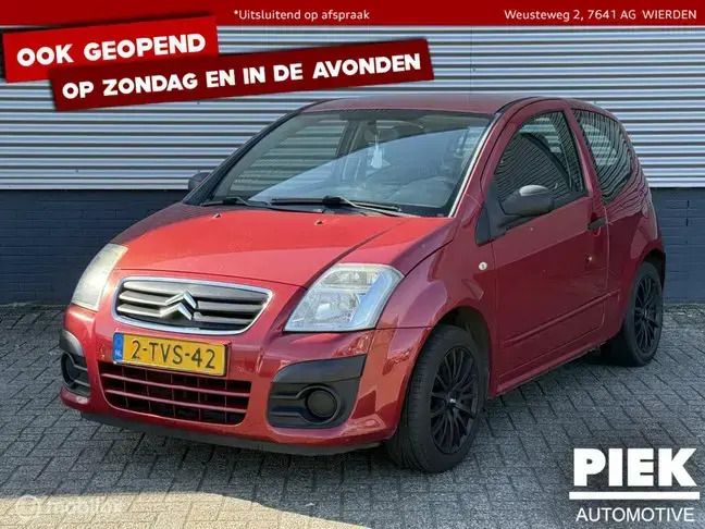 Rood Gebruikt 2009 Citroën C2 Furio Hatchback | € 999 (Goede deal) - Afbeelding 1/3