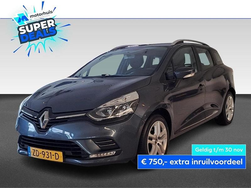 Grijs (metallic) Gebruikt 2019 Renault Clio GrandTour Zen Stationwagen | € 8.495 (Super prijs) - Afbeelding 1/4