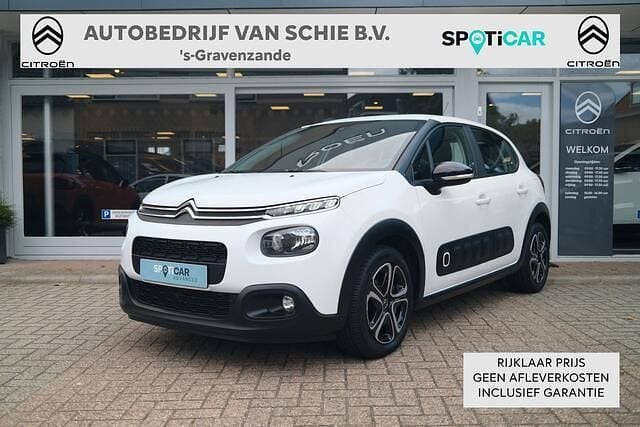 Wit Gebruikt 2018 Citroën C3 Feel Hatchback | € 11.450 (Eerlijke prijs) - Afbeelding 1/4