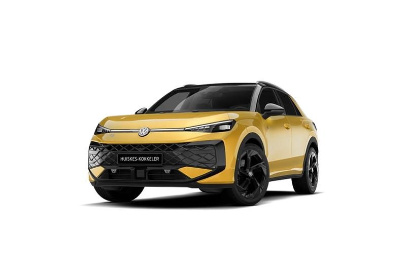 Canary yellow met zwart dak Nieuw 2025 VW T-Roc Edition SUV | € 56.569 - Afbeelding 1/4