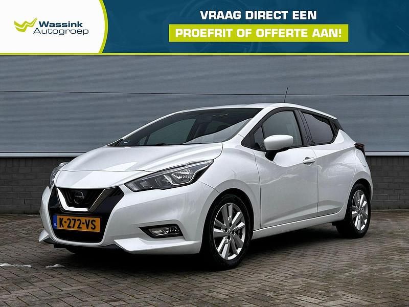 Wit Occasion 2019 Nissan Micra Acenta Hatchback | € 10.940 (Eerlijke prijs) - Afbeelding 1/4