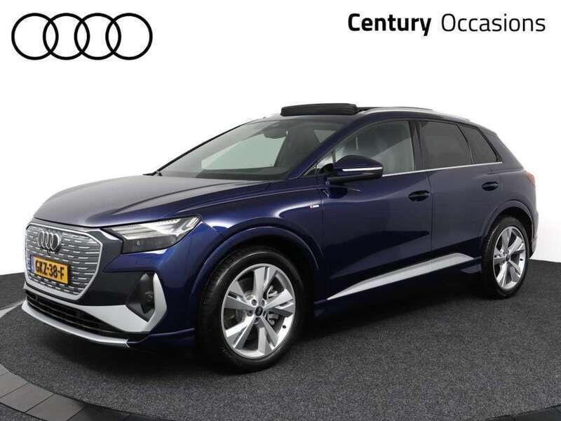 Blauw, metallic lak Nieuw 2024 Audi Q4 e-tron S-Line SUV | € 64.900 - Afbeelding 1/4