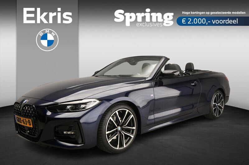 Tansanitblau metallic (donker blauw metallic) Gebruikt 2023 BMW 420 Comfort Edition Cabriolet | € 57.900 (Super prijs) - Afbeelding 1/4