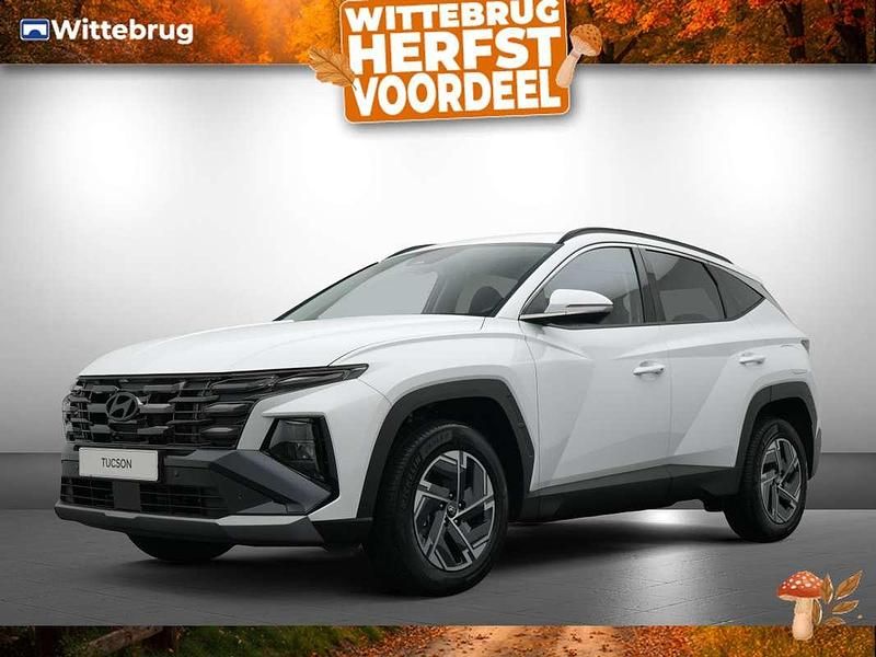 Wit Nieuw 2025 Hyundai Tucson Comfort SUV | € 40.395 (Super prijs) - Afbeelding 1/3