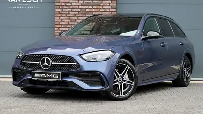 Occasion Mercedes C300 AMG line 2023 Blauw Stationwagen