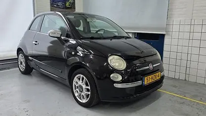 Occasion Fiat 500 Lounge 69 PK (50 kW) 2009 Zwart (metallic) Cabriolet