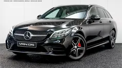 Zwart, metallic lak Gebruikt 2018 Mercedes C200 AMG line Stationwagen | € 26.995 (Eerlijke prijs)
